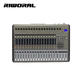 PMR1660 16 Canais de Interface USB Controlador de Potência de Amplificador do Misturador Digital Echo Mixer Amplificador de Potência