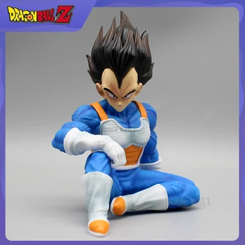 Promoção Venda 16cm Dragon Ball Gk Posição Sentada Super Saiyajin Vegeta Figura Figura de Ação do Anime Pvc Coleção de Modelo de Brinquedo de Presente