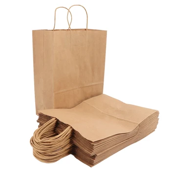 Reutilizáveis Saco de Papel Kraft para Sacos de Compras Portátil para o Restaurante para o Uso Home