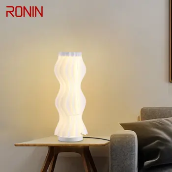 RONIN Moderna LED Lâmpada de Mesa Vintage Criativo Branco Simples Luz da Mesa de Pé Decorativos Para a Home Sala Quarto