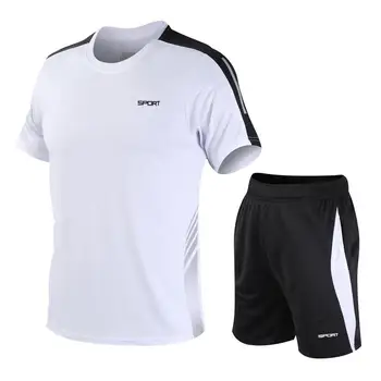 Secagem rápida adultos, crianças correndo atender Respirável homens de camisa de manga curta de esportes terno de treinamento de Futebol de terno Sportswear