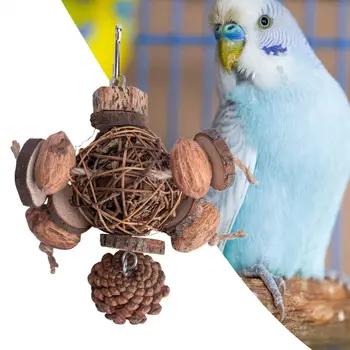 Seguro Pássaro De Brinquedo Criativo Animal De Estimação Papagaio Pássaro Mordida Brinquedo Fino Acabamento De Dentes De Moagem De Papagaio De Brinquedo Para Animais De Estimação