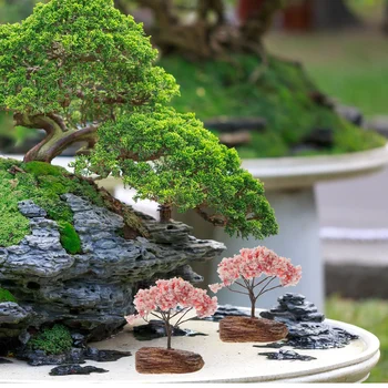 Simulado Mini Árvore Em Miniatura Diorama Paisagem Verde Da Paisagem Modelo De Árvores De Decoração