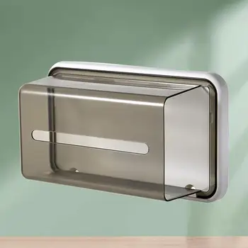 Tecido Transparente Caixa Versátil Magnético Caixa De Tecido Titular Capacidade Multifuncional Casa De Banho Cozinha Guardanapo Distribuidor De Alimentação