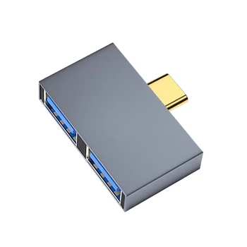 Tipo C Adaptador de 2 In1 HUB Adaptador USB3.0 5 gbps Tipo de HUB C A 2 USB3.0 HUB Conector do HUB Externo de Adaptador