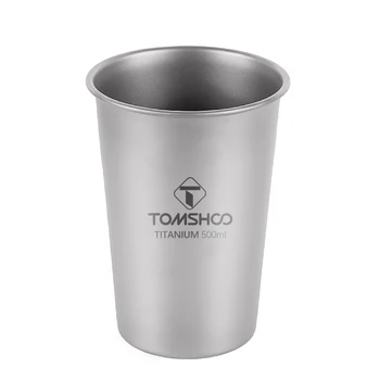 Tomshoo 500ML de Titânio Copo de Cerveja ao ar livre Acampamento de Titânio Puro Taça de Ti a Água do Copo Caneca de Cerveja Saudável Portátil Durável Caneca de Café