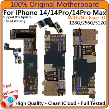 Totalmente Testado Autêntico Para o iPhone 14 Pro Max Original da placa-Mãe Com Cara de IDENTIFICAÇÃO Desbloqueado Limpar o ICloud Placa Lógica, 100% Testado