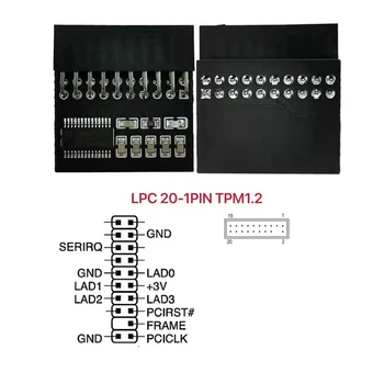 TPM1.2 Criptografia Processador Mini LPC 20 de Criptografia de Pin do Módulo de Segurança de Substituição de placas de Cartão de Peças para MSI/Gigabyte