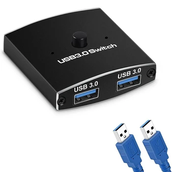 USB 3.0 Interruptor Seletor de KVM Switch de 5 gbps 2 Em 1 USB Interruptor USB 3.0, Duas Vias do Partidor Para Impressora, Teclado, Mouse de Partilha