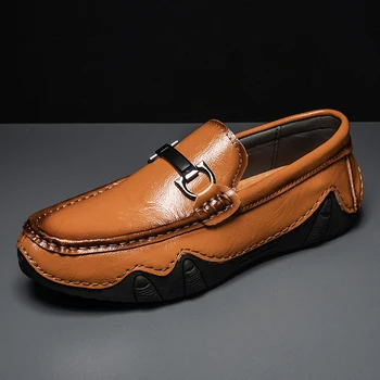Vintage Sapatos Novos Chegada de Moda masculina de Preguiçoso Sapatos para Homens Macio Condução Sapatos de Homens de Alta Qualidade Flats 2023 Masculino Casual Sapatos
