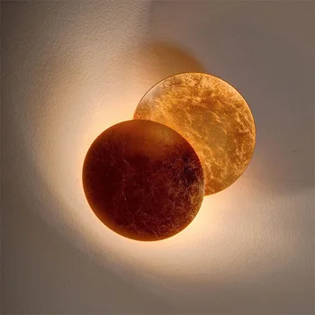 ZK50 Vida Interior de Quarto de Lua Eclipse Lâmpada de Parede Nórdicos Quarto de Cabeceira Corredor da Escada Retro Lâmpada de Parede de Iluminação