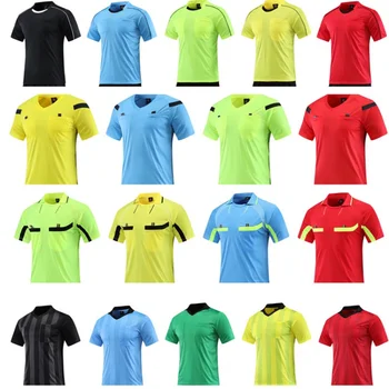 Árbitro de futebol Vestuário da Placa da Luz de Manga Curta Terno de Homens, a Competição de Futebol Árbitro Camisa de Fábrica Atacado e Varejo